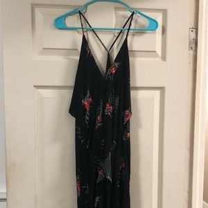 Black dress with floral detail